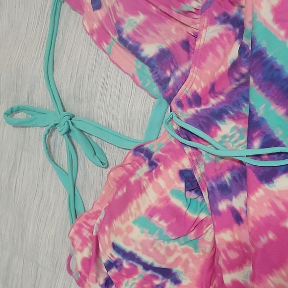 JOE BOXER, swimsuit,  2X, multi color, white, pink, purpl🩱, 2 pieces - Picture 4 of 5